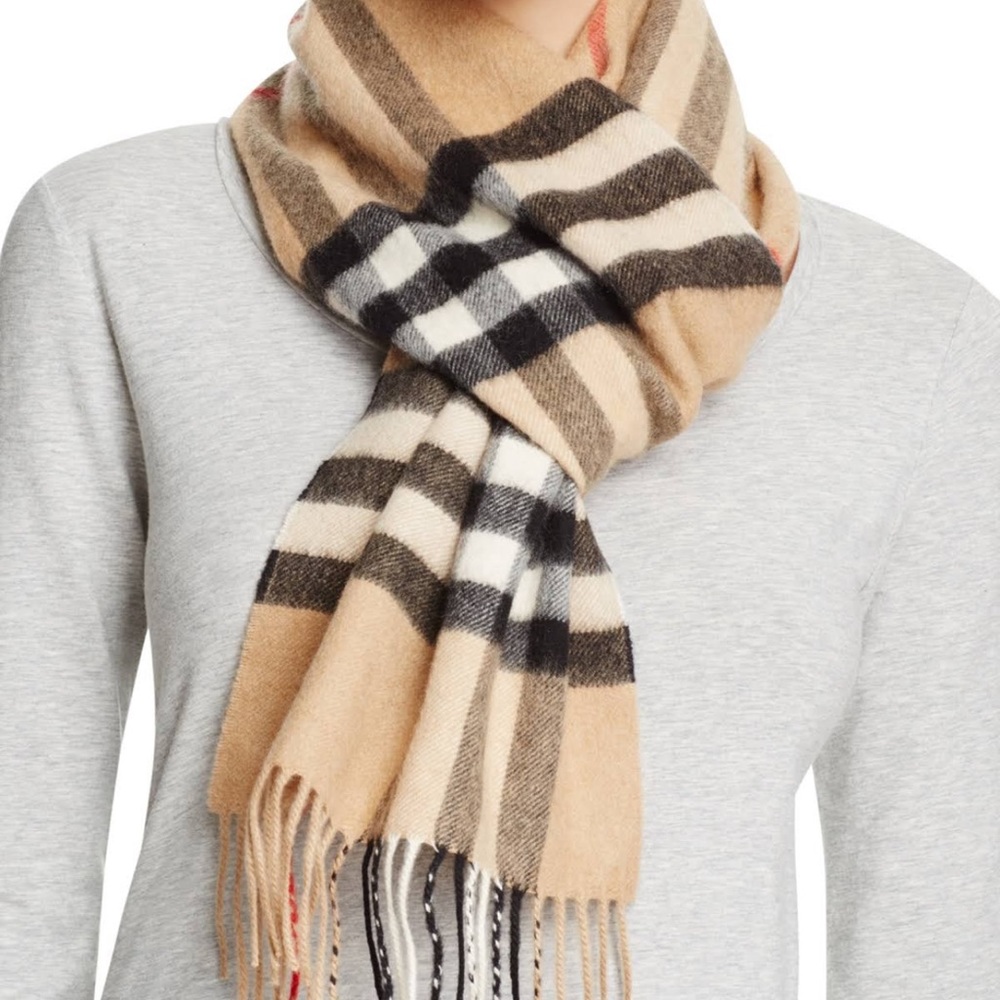 Burberry giant check cashmere scarf